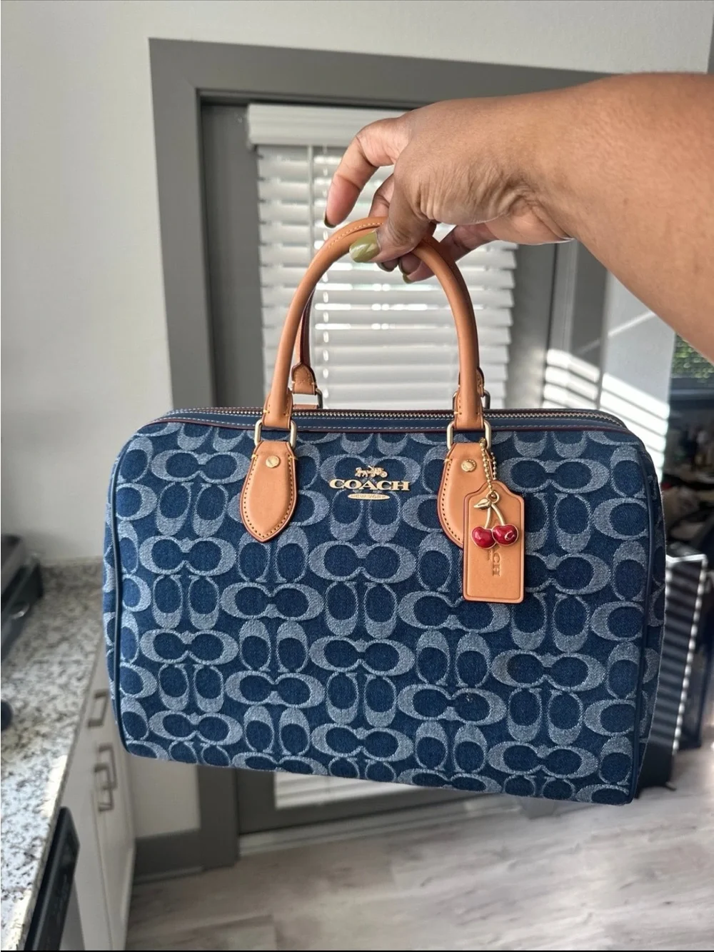 COACH | 2025 Signature Denim Large Rowan - Picture 1 of 12